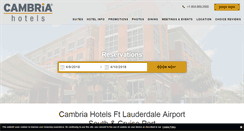 Desktop Screenshot of cambriasuitesfortlauderdale.com